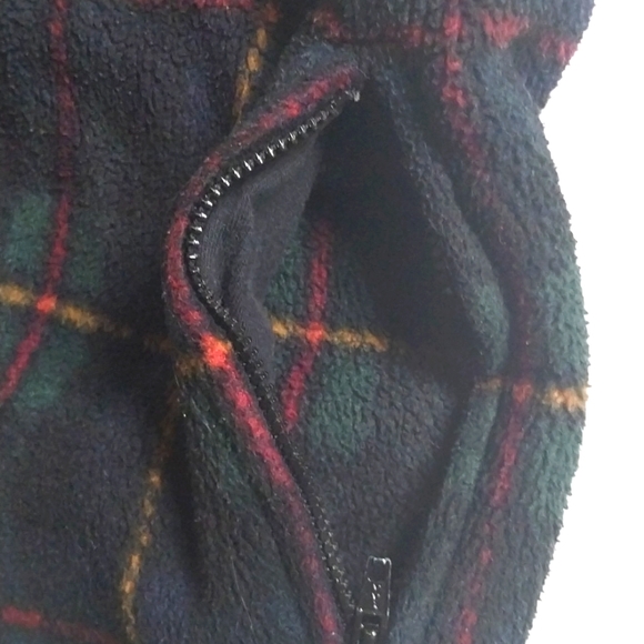 Vintage Ralph Lauren VEST HOODED CLASSIC Tartn Green Plaid  UNISEX  Size Small P - Picture 4 of 11